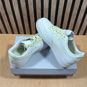 Nike Air Force 1 Low Sneakers in White and Green